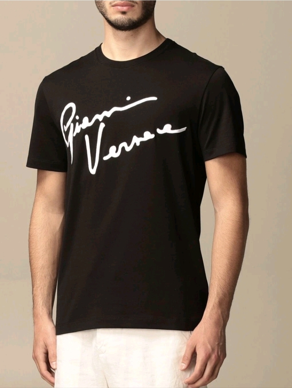 Versace Signature Logo Cotton T-Shirt